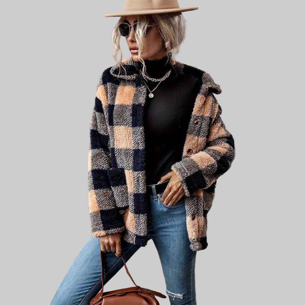 Manteau Plaid Décontracté – Chaleur et Style Réunis