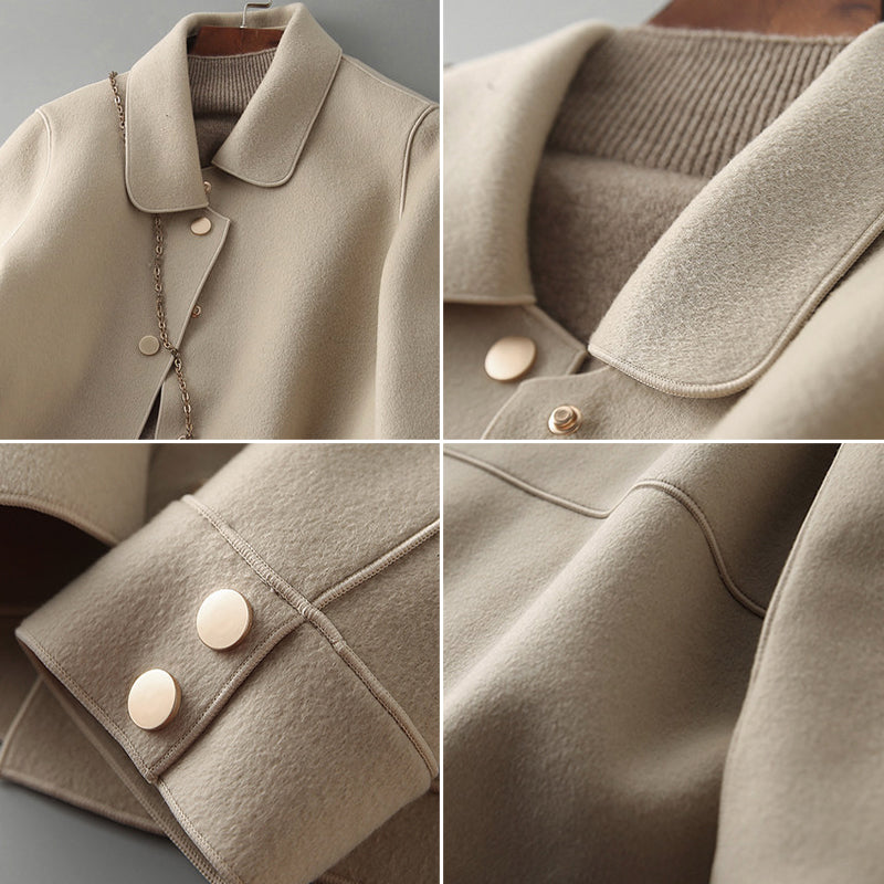 Clara Manteau court en laine synthétique douce