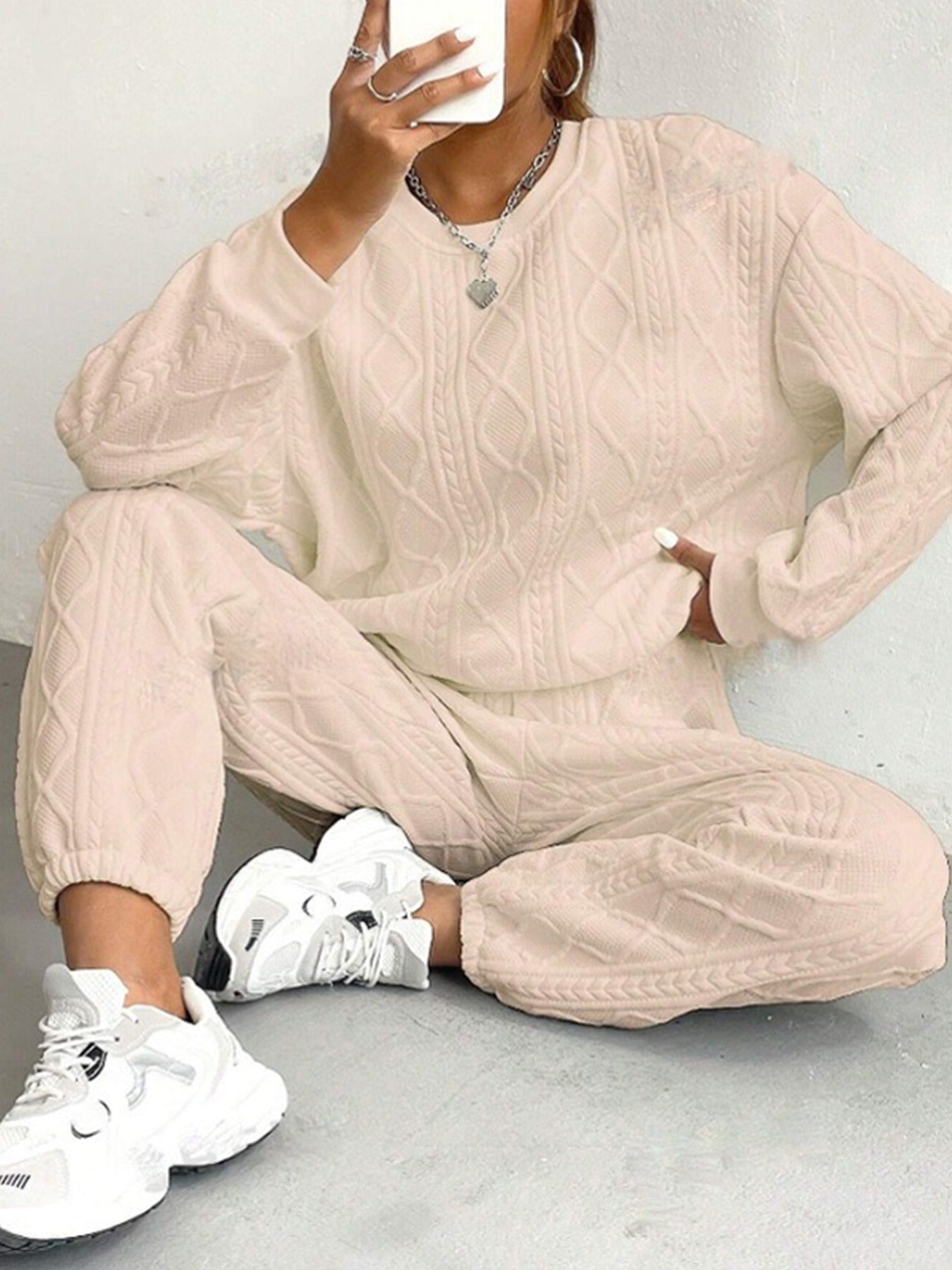 Ensemble Jacquard Décontracté