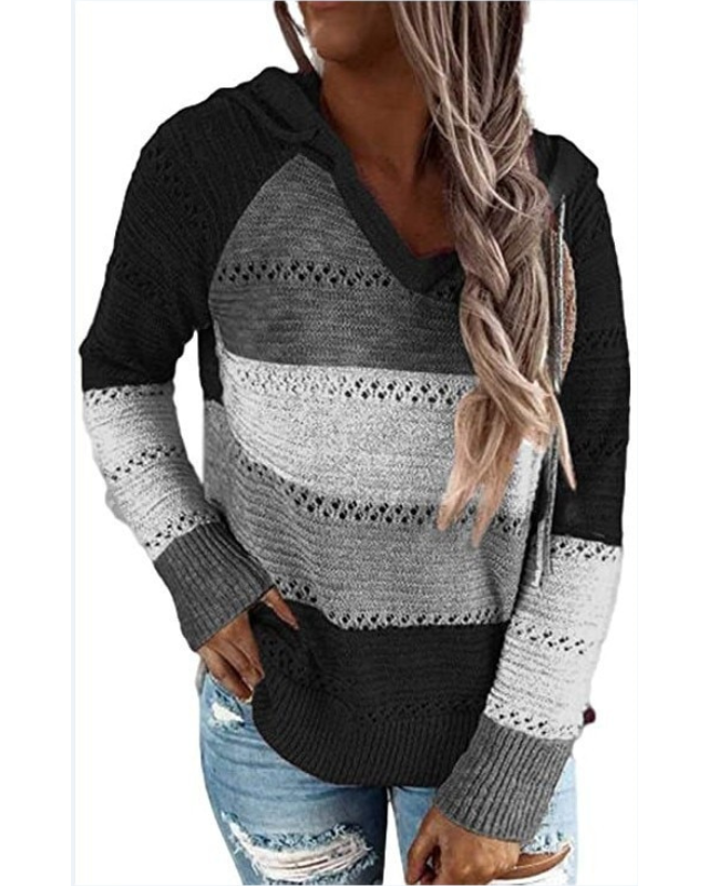 Camille Comfortable Striped Hoodie
