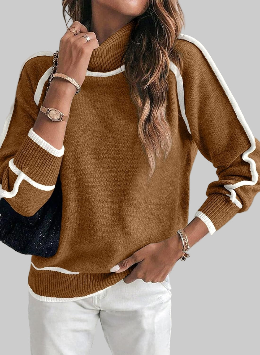 EMMA PULL COL HAUT TRICOT