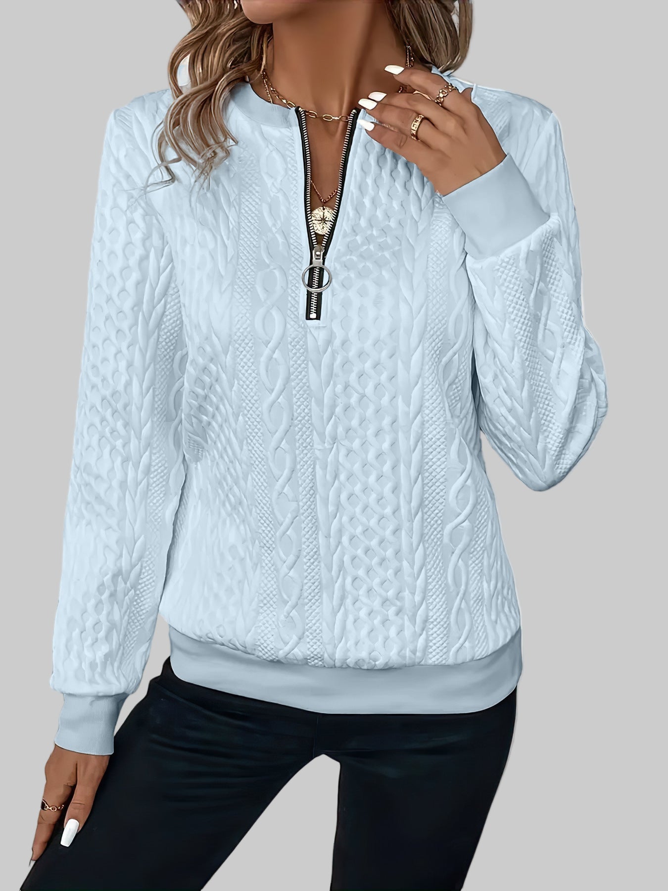 LUNA PULL MAILLE ZIPPPÉE ULTRA DOUCE