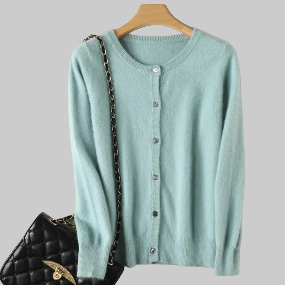 CLARA CARDIGAN IN SOFT AND LUXURIOUS MINK CASHMERE