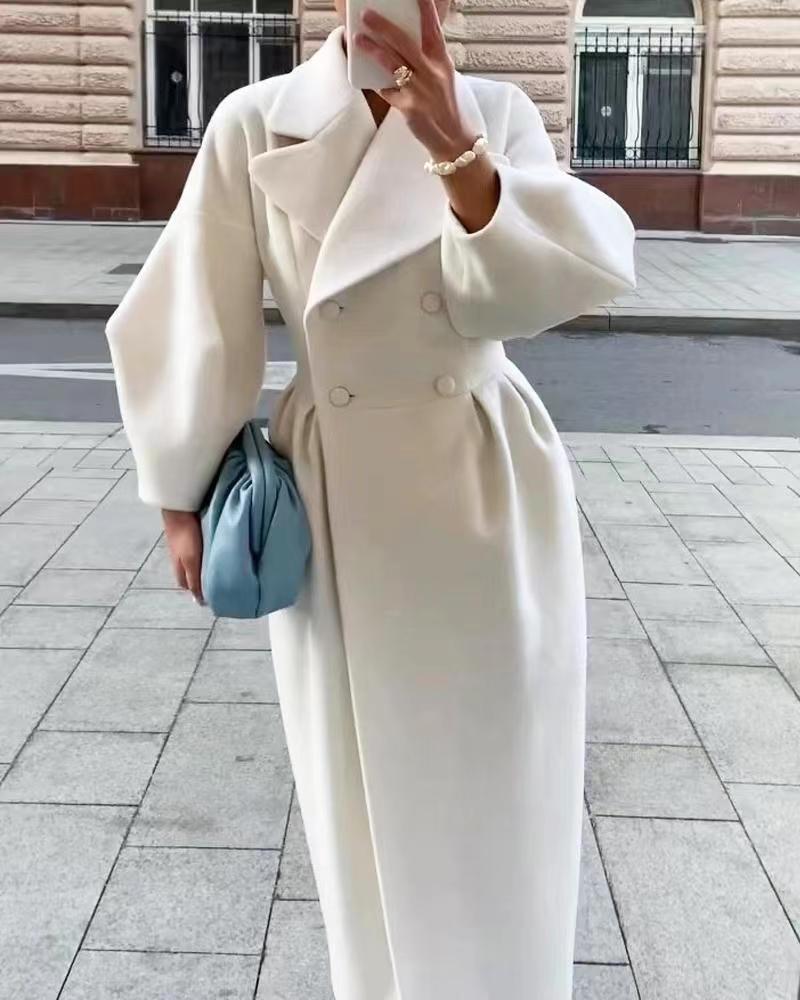 Vintage Long Coat with Lantern Sleeves