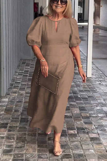 FIONA - ROBE ÉLÉGANTE ESSENCE EN COTON ET LIN