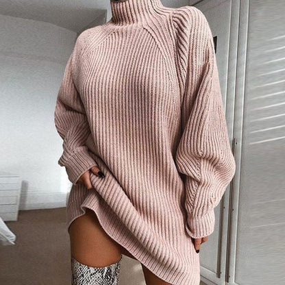 Élodie Robe Pull Col Roulé