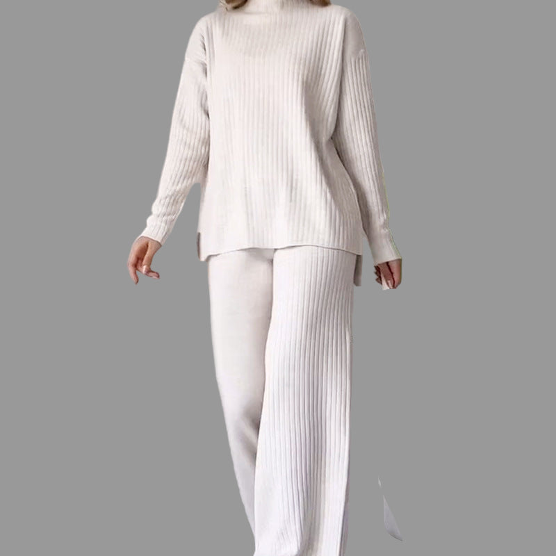 Robe Pull Col Roulé – Ensemble Tricoté Décontracté