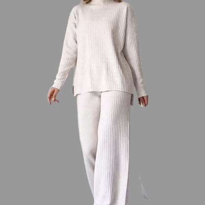 Robe Pull Col Roulé – Ensemble Tricoté Décontracté