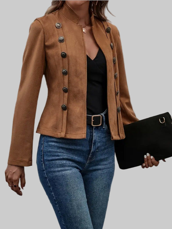 LUNA VESTE COURTE SUÉDINE VELOURS