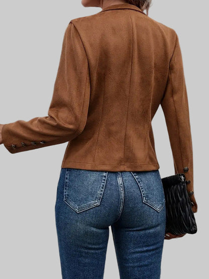 LUNA VESTE COURTE SUÉDINE VELOURS