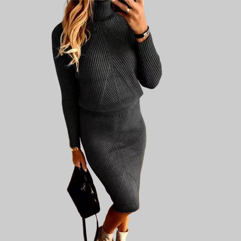 ÉLISA ENSEMBLE JUPE PULL MAILLE FINE LUXUEUSE