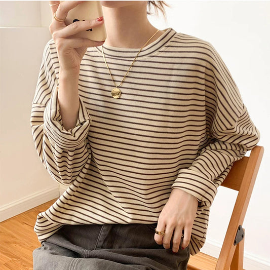 Élise Top Rayé en Coton Premium