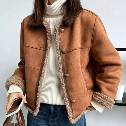 Clémence Veste Sherpa Douce et Élégante