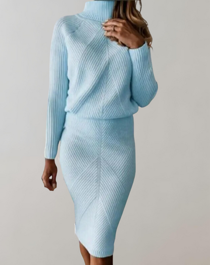 Léa Elegant and Comfortable Ribbed Knit Set