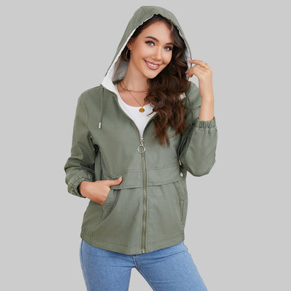 MANTEAU À CAPUCHE UNI STYLE URBAIN