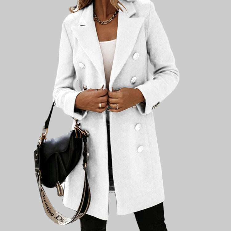 ELENA MANTEAU LONG DRAP DE LAINE PREMIUM