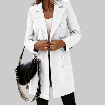 ELENA MANTEAU LONG DRAP DE LAINE PREMIUM