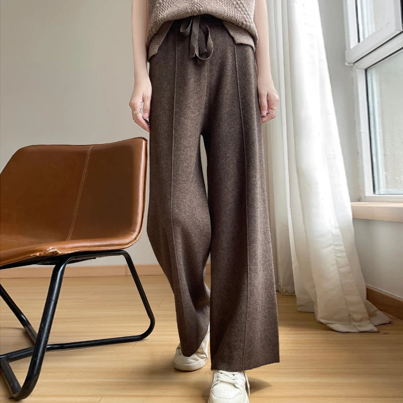 Clara relaxed cashmere wide pants