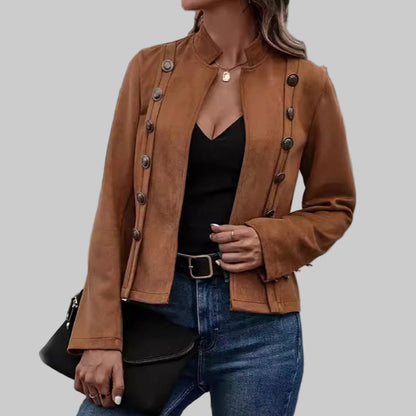 LUNA VESTE COURTE SUÉDINE VELOURS