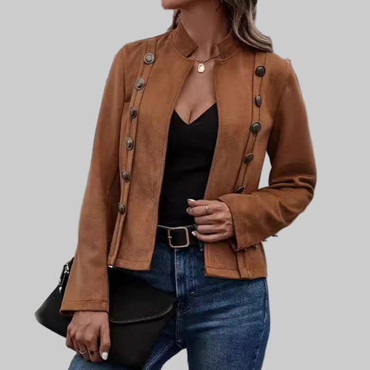 LUNA VESTE COURTE SUÉDINE VELOURS