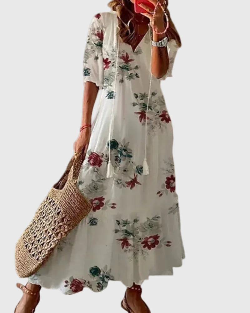 Amalia | Robe longue bohème vintage