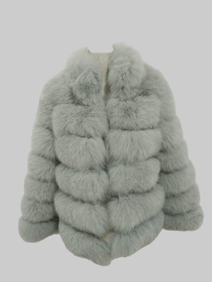 MANTEAU CARLA FAUSSE FOURRURE PELUCHE LUXUEUSE