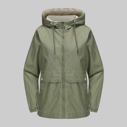 MANTEAU À CAPUCHE UNI STYLE URBAIN