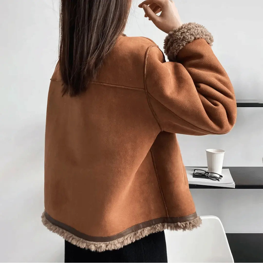Clémence Veste Sherpa Douce et Élégante