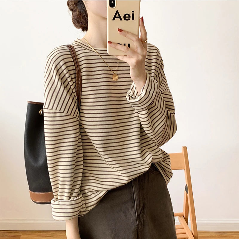Elise Premium Cotton Striped Top