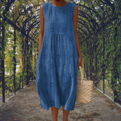 Aikaterini | Robe Élégante Sans Manches à Poches