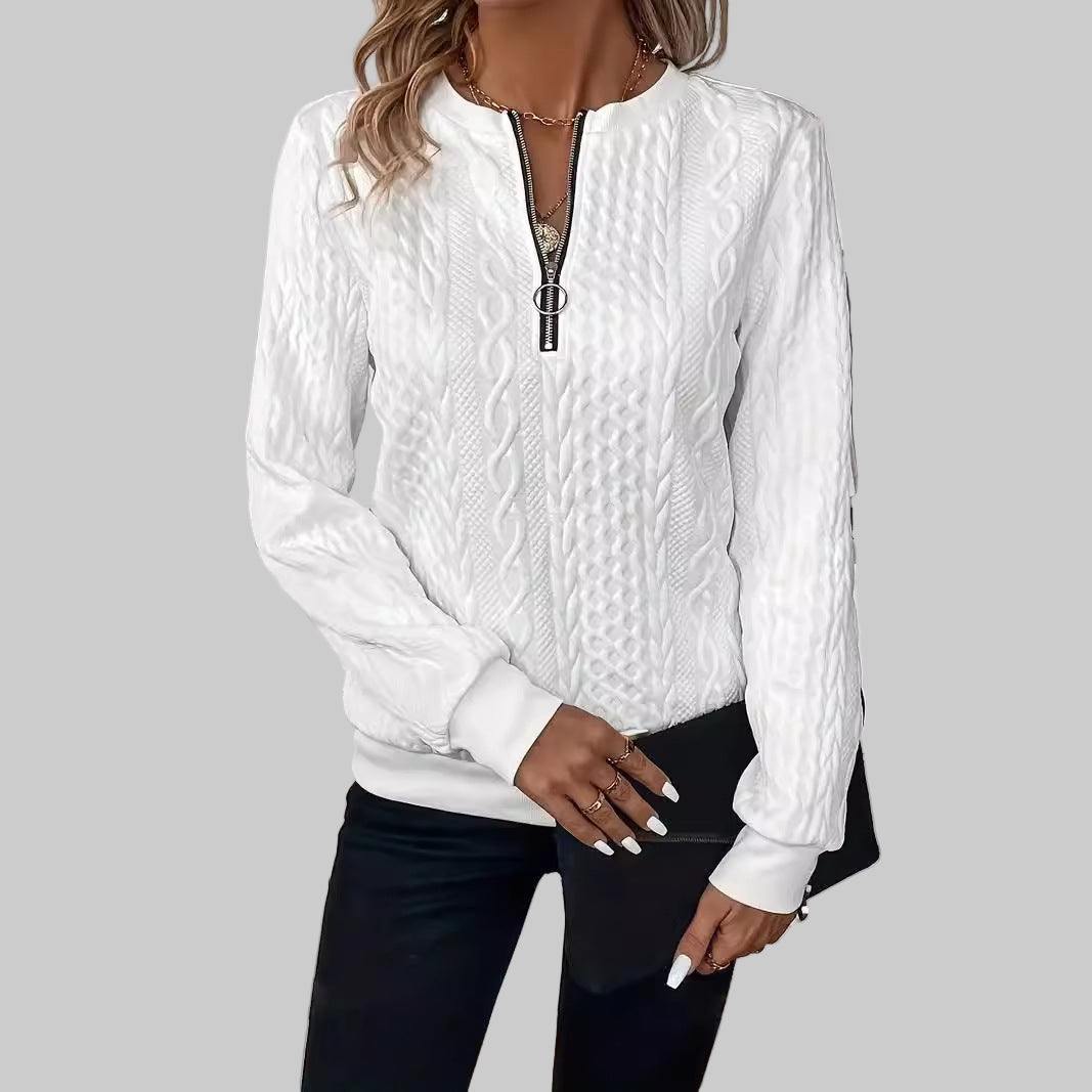 LUNA PULL MAILLE ZIPPPÉE ULTRA DOUCE