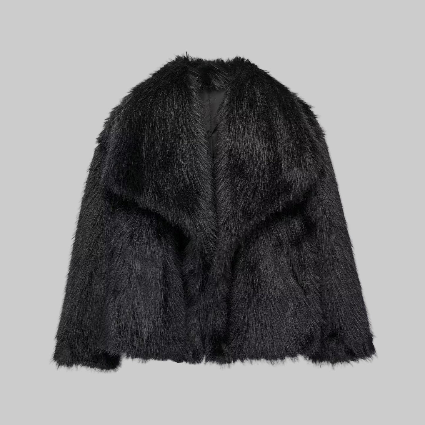 ANNA MANTEAU COURT EFFET FOURRURE