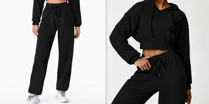 Ensemble Sweat Zippé Chaud et Décontracté