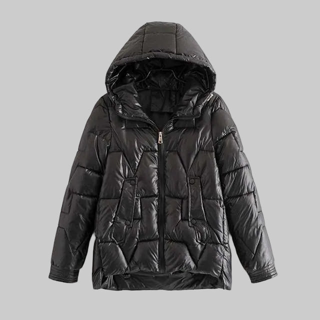ALICIA PREMIUM QUILTED DOWN JACKET WITH HOOD