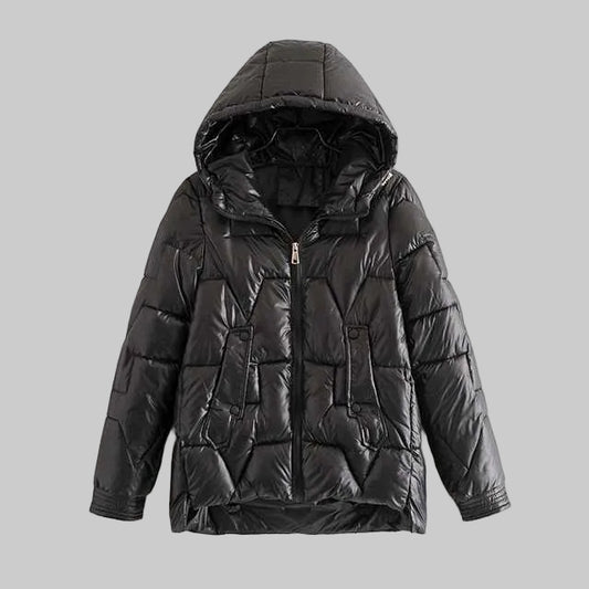 ALICIA PREMIUM QUILTED DOWN JACKET WITH HOOD