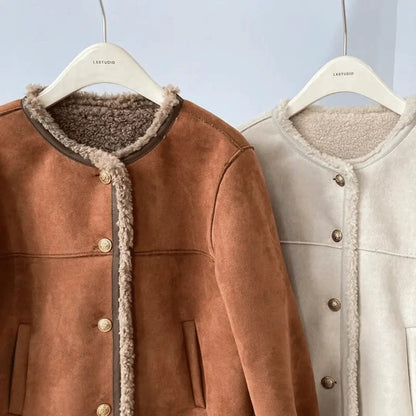 Clémence Veste Sherpa Douce et Élégante