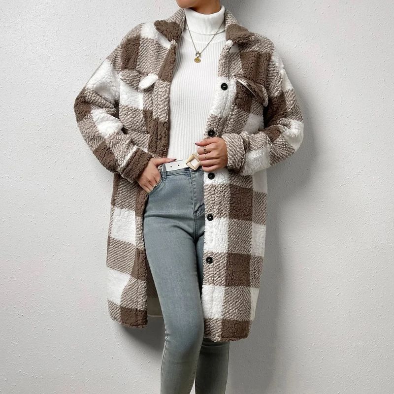 Elise Soft Wool Plaid Jacket