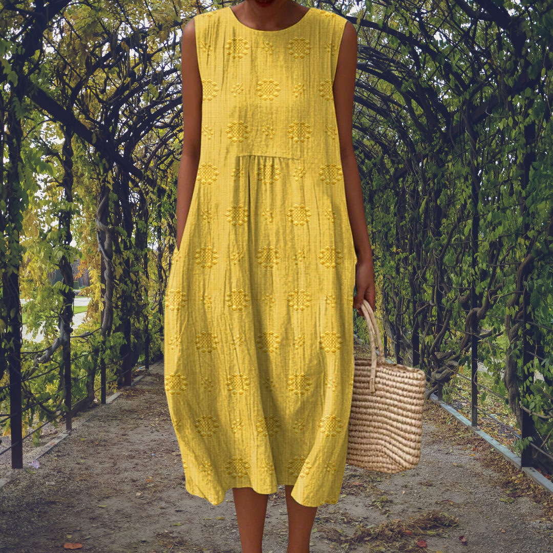 Aikaterini | Robe Élégante Sans Manches à Poches