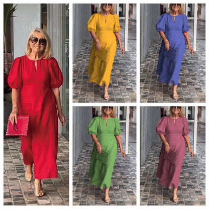 FIONA - ROBE ÉLÉGANTE ESSENCE EN COTON ET LIN