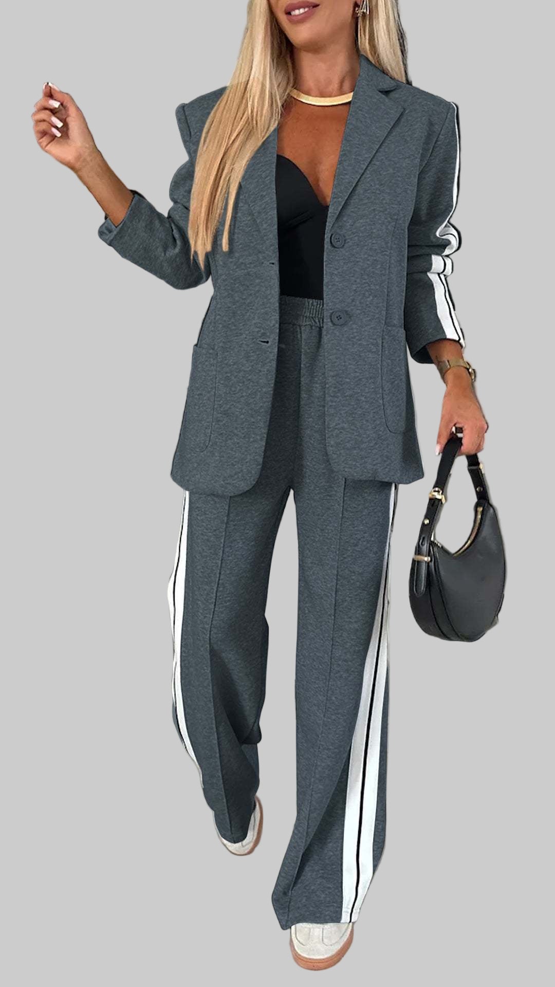 Ensemble Élégance Rayée  Intemporel et Confortable