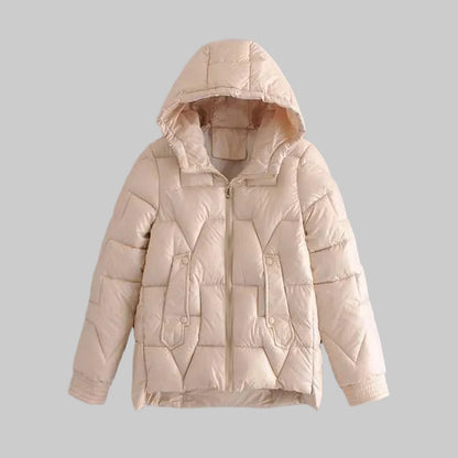 ALICIA PREMIUM QUILTED DOWN JACKET WITH HOOD