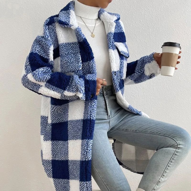 Elise Soft Wool Plaid Jacket