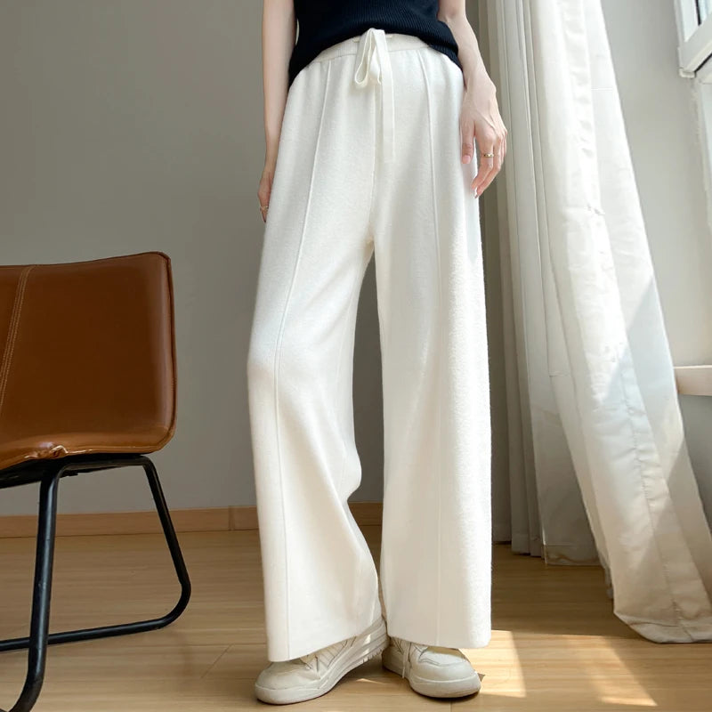 Clara relaxed cashmere wide pants