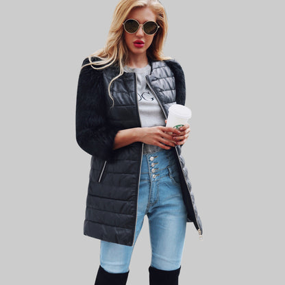 AMÉLIE VESTE LONGUE FAUSSE FOURRURE LUXUEUSE