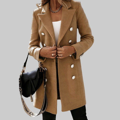 ELENA MANTEAU LONG DRAP DE LAINE PREMIUM