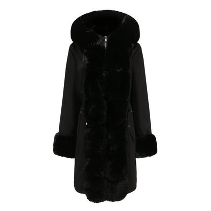 Lusie Quilted Coat – Elegant Parka with Fur Collar