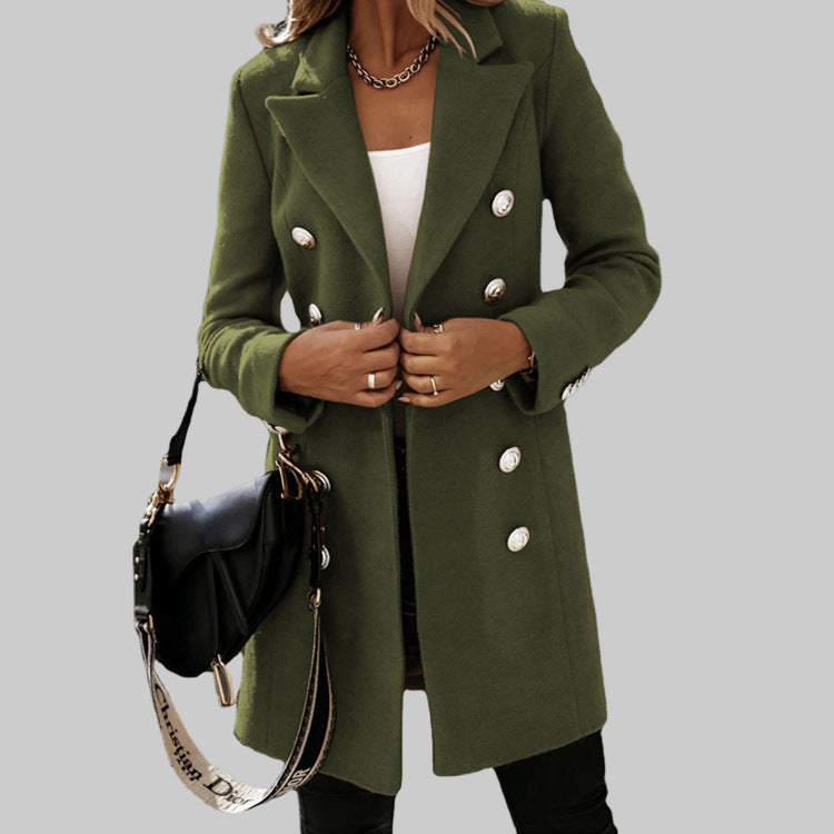 ELENA MANTEAU LONG DRAP DE LAINE PREMIUM