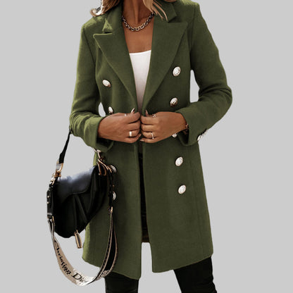 ELENA MANTEAU LONG DRAP DE LAINE PREMIUM