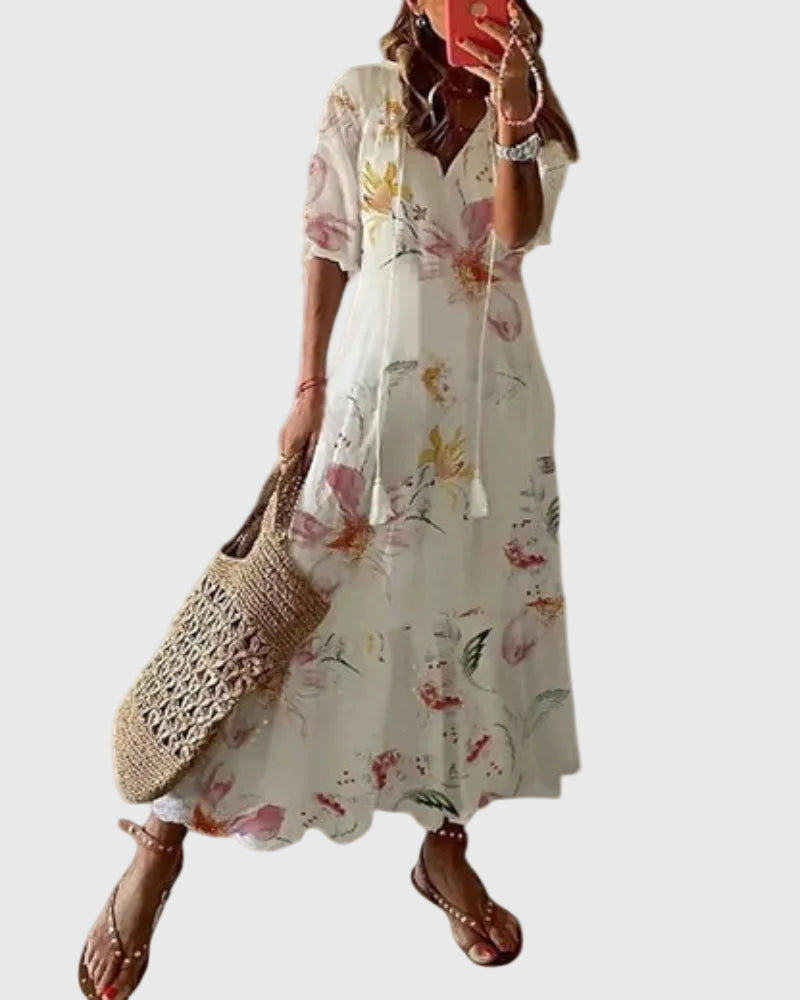 Amalia | Robe longue bohème vintage