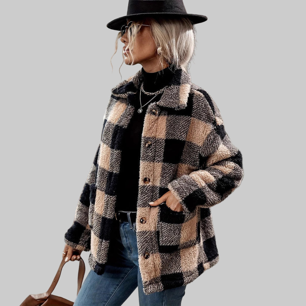 Manteau Plaid Décontracté – Chaleur et Style Réunis
